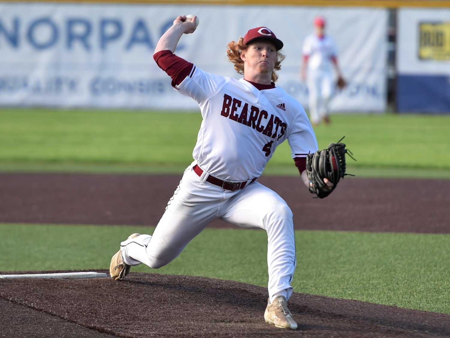 W.F. West’s Logan Moore hurls a pitch during the Senior All-Star Game on Wednesday, June 1, at David Story Field.
